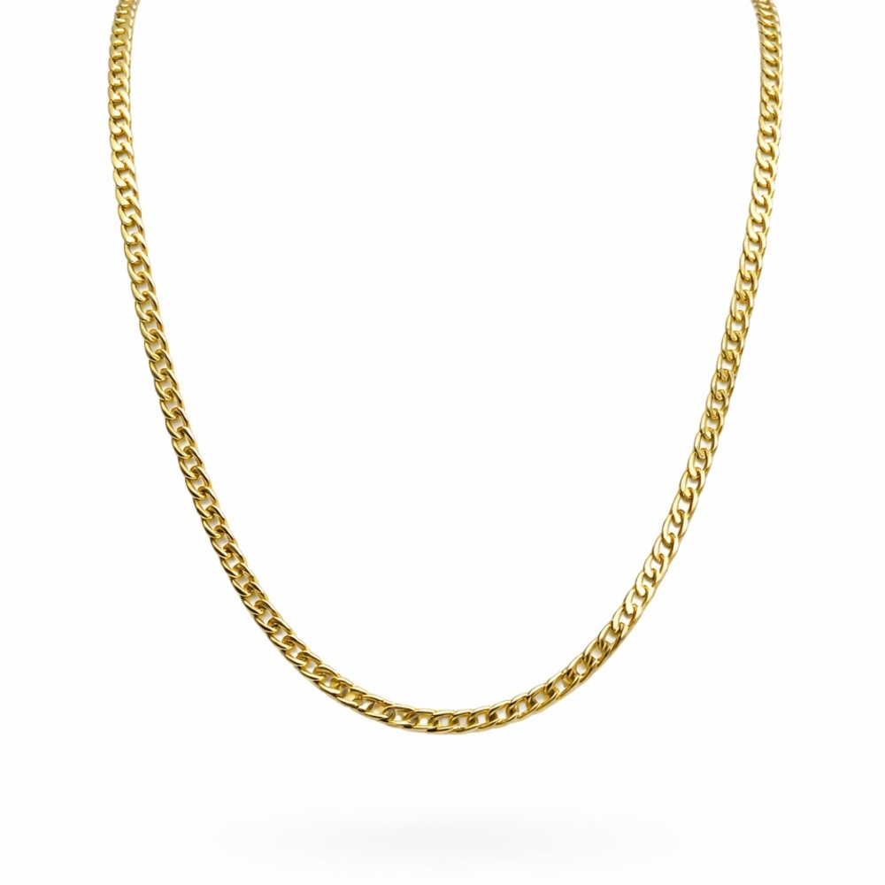 S925 | 2mm | Gold Over Sterling Silver | Curb Link Chain